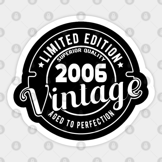 2006 VINTAGE - 15Th BIRTHDAY GIFT Sticker by KC Happy Shop